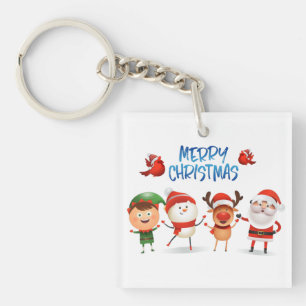 Christmas Rudolf The Reindeer and Friends      Keychain