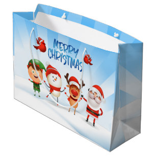 Christmas Rudolf The Reindeer and Friends Large Gift Bag