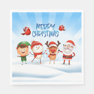 Christmas Rudolf The Reindeer and Friends Napkin
