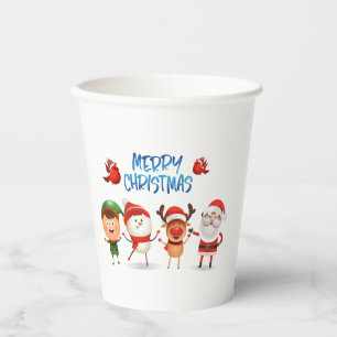 Christmas Rudolf The Reindeer and Friends Paper Cups