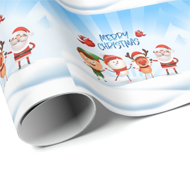 Christmas Rudolf The Reindeer and Friends   Wrapping Paper (Roll Corner)