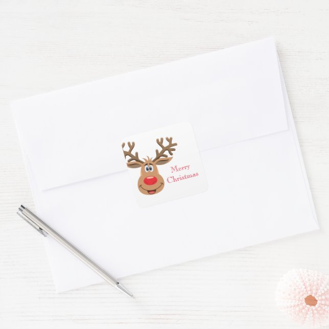 Christmas Rudolph Stickers (Envelope)