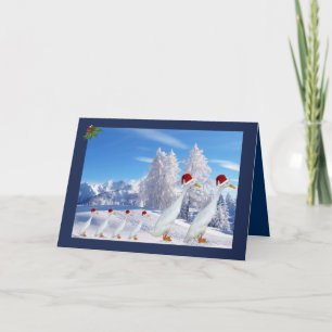 Christmas runner duck holiday card