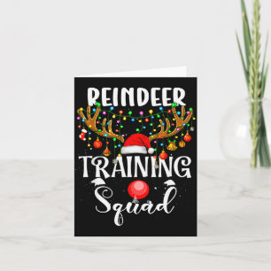 Christmas Running Reindeer Runner Training Squad T Card