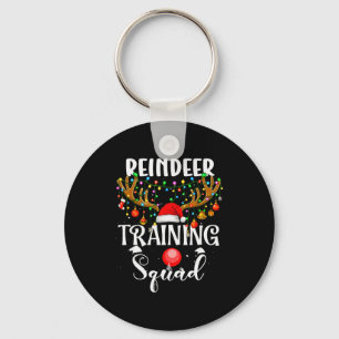 Christmas Running Reindeer Runner Training Squad T Keychain