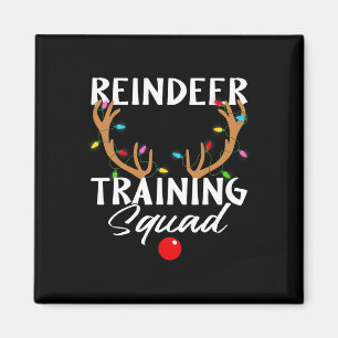 Christmas Running Reindeer Runner Training Squad T Magnet