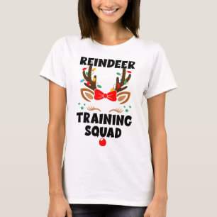 Christmas Running Reindeer Runner Training Squad T T-Shirt