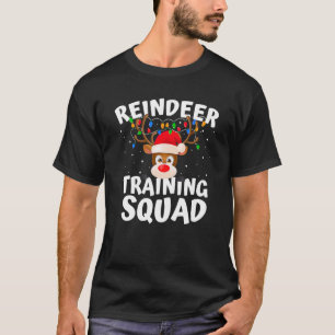 Christmas Running Reindeer Training Squad Team Fa T-Shirt