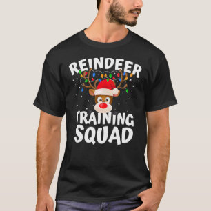 Christmas Running Reindeer Training Squad Team Fa T-Shirt