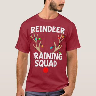 Christmas Running Reindeer Training Squad Team T-Shirt