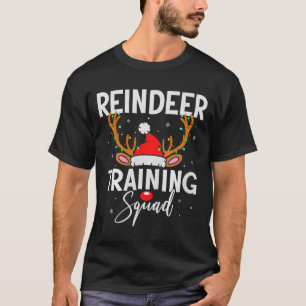 Christmas Running Team Funny Reindeer Training Squ T-Shirt