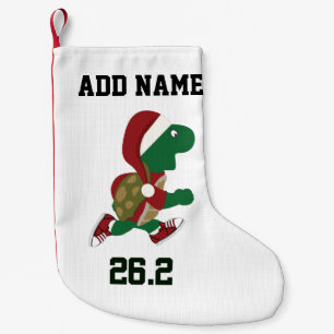 Christmas Running Turtle 26.2 Small Christmas Stocking
