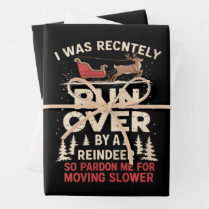 Christmas Runover By Reindeer Funny Xmas  Wrapping Paper Sheet