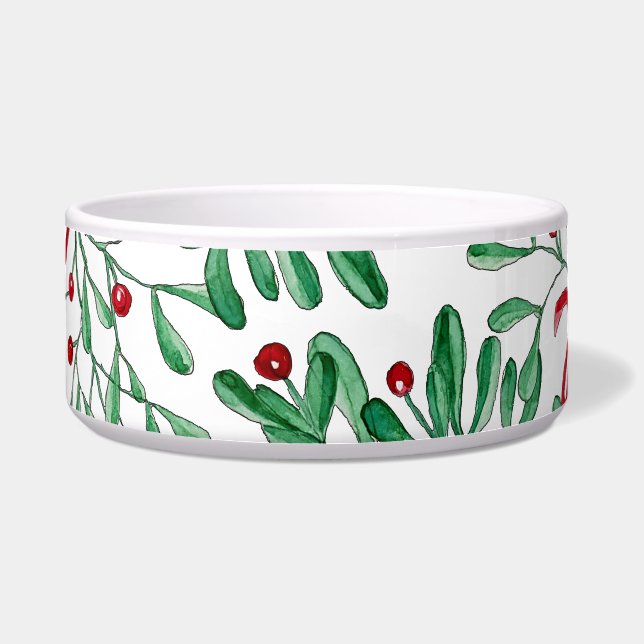 Christmas Rustic Mistletoe Watercolor Hand-painted (Front)