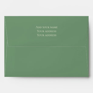 Christmas Sage Personalized Return Address Envelope