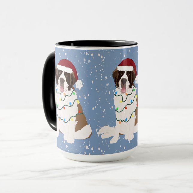 Christmas Saint Bernard  Mug (Front Left)