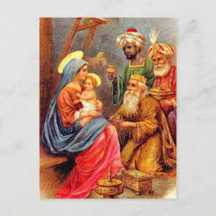 Christmas Saints Holiday Postcard