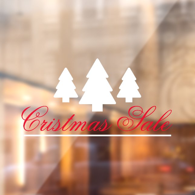 Christmas Sale, Forest Trees Window Cling (Sheet 2)