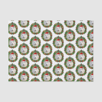 Christmas Samoyed dog tissue paper