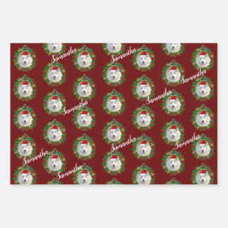 Christmas Samoyed personalized wrapping sheets