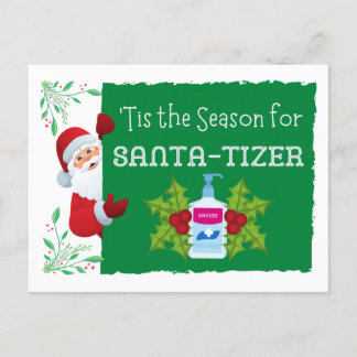 Christmas Sanitizer "Santa-tizer" Holiday Card