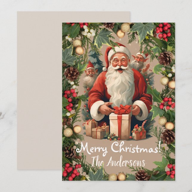 Christmas Santa 10 Merry Christmas! Christmas card (Front/Back)