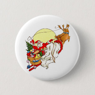 Christmas Santa 2 Inch Round Button