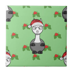 christmas santa Alpaca Tile