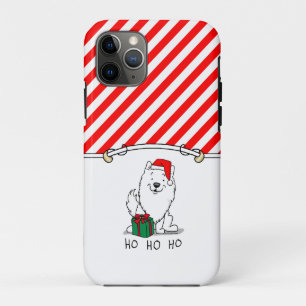 Christmas Santa American Eskimo Dog HO HO HO Cute iPhone 11 Pro Case