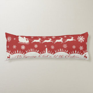 Christmas Santa and Reindeer Body Pillow