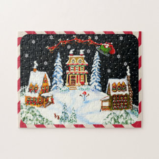 Christmas Santa and reindeer puzzle "Ho,Ho,Ho"