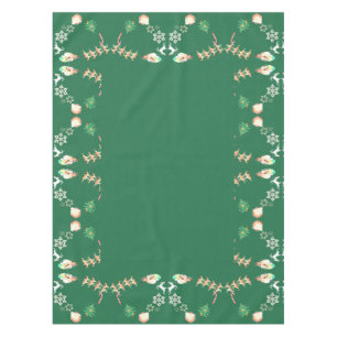 Christmas Santa and Reindeer Tablecloth