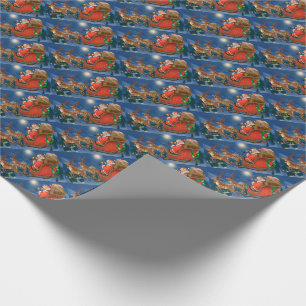 Christmas Santa and Sleigh Wrapping Paper