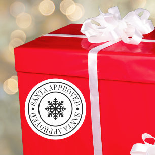 Christmas Santa Approved Gift Delivery Classic Round Sticker