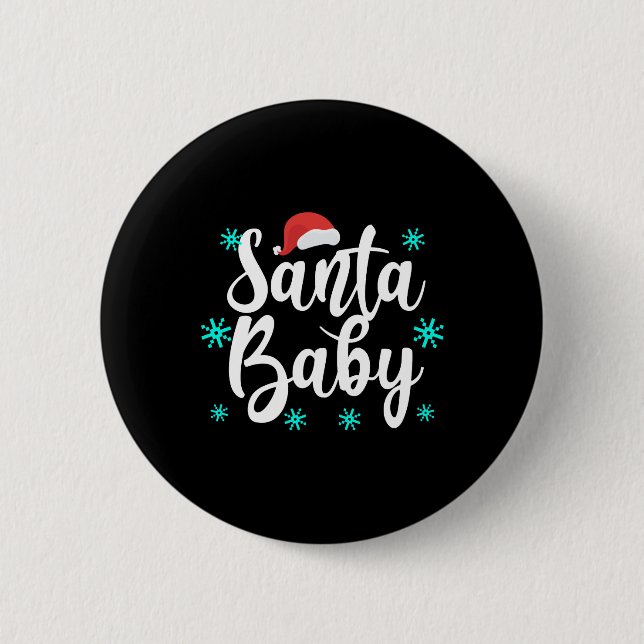 Christmas Santa Baby  2 Inch Round Button (Front)