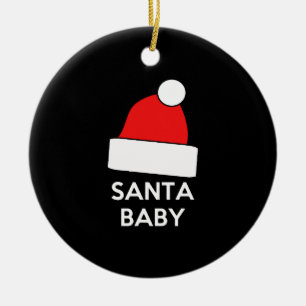 Christmas Santa Baby Ceramic Ornament