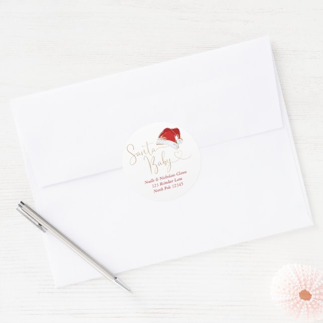 Christmas Santa Baby Envelope Seals (Envelope)