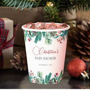 Christmas Santa Baby Gender Neutral Paper Cups