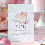 Christmas Santa Baby Girl Shower Thank You Card<br><div class="desc">The "Santa Baby" shower thank you card has a sweet,  festive design,  featuring a baby in a pink Santa hat with soft clouds and stars. It uses playful red script and pastel tones,  creating a cozy holiday feel,  perfect for a winter baby shower.</div>