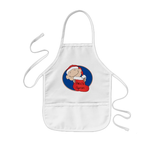 Christmas Santa Baby Kids Apron (Front)