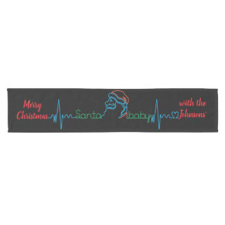 Christmas Santa Baby Personalize 14 x 72 Short Table Runner