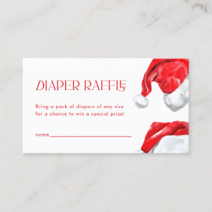 Christmas Santa Baby Shower Diaper Raffle Card