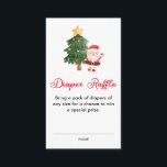Christmas Santa Baby Shower Diaper Raffle Enclosure Card<br><div class="desc">Christmas Santa Baby Shower Diaper Raffle Ticket. Click the "Customize Further" button to edit. Matching items in our store Cava party design.</div>