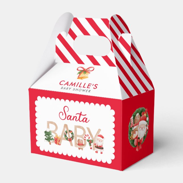 Christmas Santa Baby Shower Favour Box (Front Side)