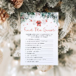 Christmas Santa Baby Shower Find the Guest Game Invitation<br><div class="desc">The Red Santa Gender Neutral Santa Baby Clothes Christmas Santa Baby Shower Find the Guest Game is a festive and interactive activity that adds fun and engagement to your holiday-themed baby shower! Featuring a cheerful red design with delicate snowflakes, eucalyptus greenery, and adorable Santa-inspired baby clothes, this game invites guests...</div>