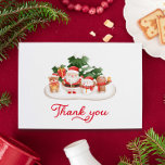 Christmas Santa Baby Shower Flat Thank You Card<br><div class="desc">Our adorable Santa Baby Shower Thank You cards add a little sprinkle of Christmas magic and baby sweetness! Share love,  gratitude,  and the spirit of Christmas in each card! Matching items in our Little Lamb Baby Shower Collection</div>