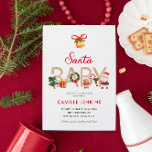 Christmas Santa Baby Shower Invitation<br><div class="desc">Prepare to jingle and mingle with our Delightfully Festive Santa-Themed Baby Shower Invitations! Capture the magic of Christmas and celebrate the arrival of your little one with these heartwarming invites. Let's unwrap joy and spread love this Christmas season. A perfect joyous surprise for a wintery baby announcement! Matching items in...</div>