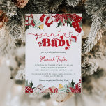 Christmas Santa Baby Shower Invitation<br><div class="desc">Welcome festive joy with our Cozy & Cute Christmas Santa Baby Shower Invites. These charming gender-neutral invitations, ideal for both boys and girls, feature adorable Santa hats and baby bottles, and watercolor Christmas pieces for a heartwarming holiday touch. Each invite is a unique piece of love, providing the perfect blend...</div>