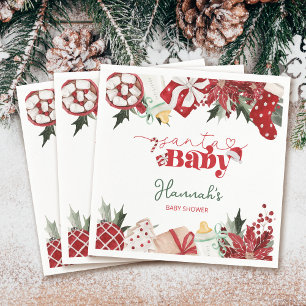 Christmas Santa Baby Shower Napkin