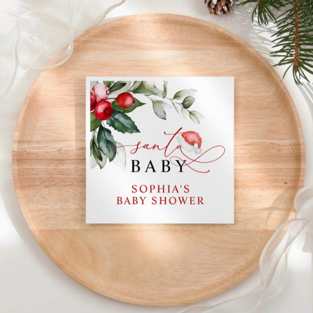 Christmas Santa Baby Shower Napkins (Creator Uploaded)